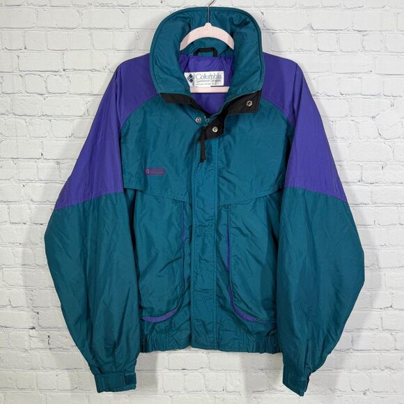 Columbia Powder Keg Jacket Men Medium Colorblock Retro Hiking Outdoor VTG Y2K - Picture 1 of 16